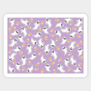 Ghost Candy Corn on Purple Sticker